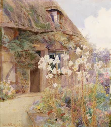 Ein Bauerngarten mit Madonnenlilien